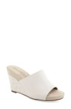 Aerosoles Women's Pierce Open Toe Wedge Sandals In Eggnog Pu Leather
