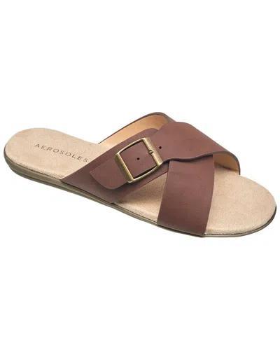 Aerosoles Pierra Leather Sandal In Brown