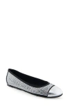 Aerosoles Pierre Rhinestone Ballet Flat In Black/clear