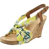Aerosoles Plush Pillow Womens Knot-front Slingback Wedges