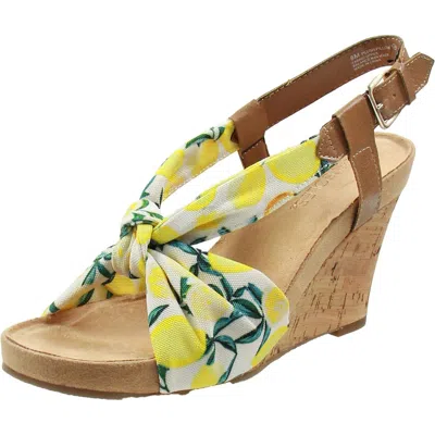 Aerosoles Plush Pillow Womens Knot-front Slingback Wedges
