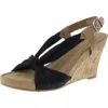 Aerosoles Plush Pillow Womens Knot-front Slingback Wedges In Multi