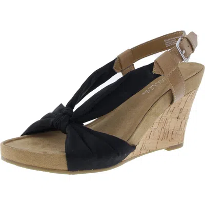 Aerosoles Plush Pillow Womens Knot-front Slingback Wedges In Multi