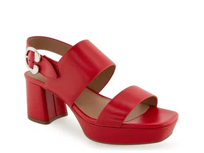 Aerosoles Prym Platform Sandal In Red