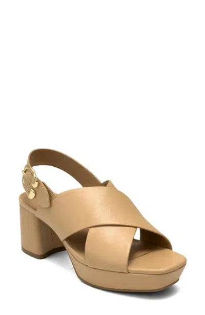 Aerosoles Pura Platform Sandal In Nude