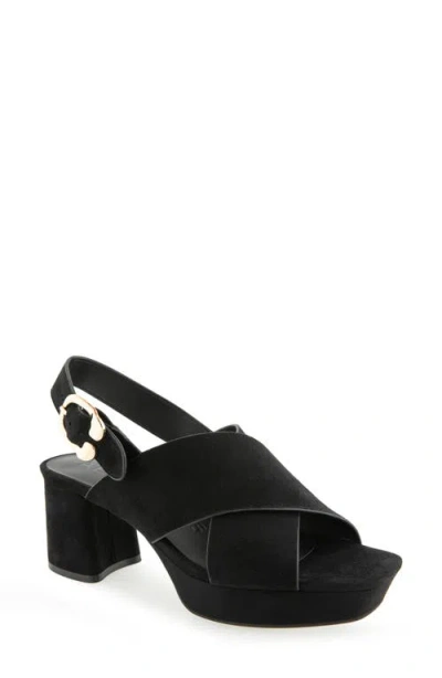 Aerosoles Pura Platform Sandal In Black