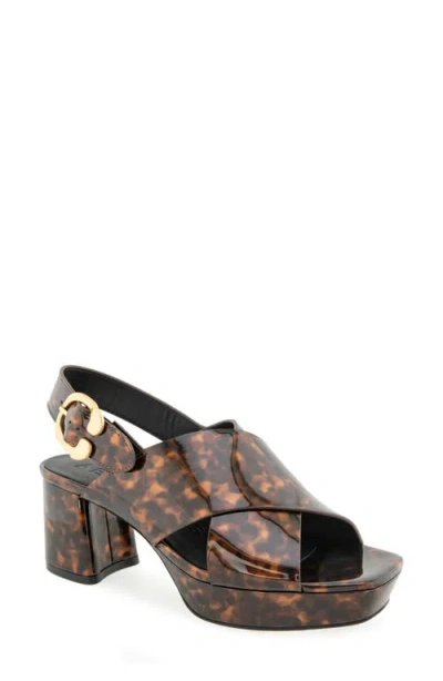 Aerosoles Pura Platform Sandal In Brown