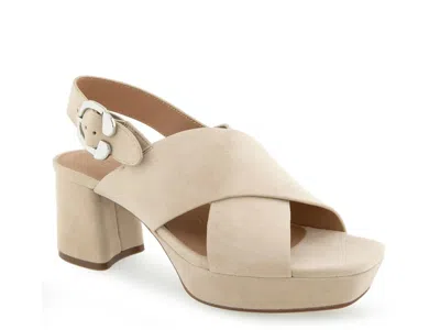 Aerosoles Pura Platform Sandal In Neutral