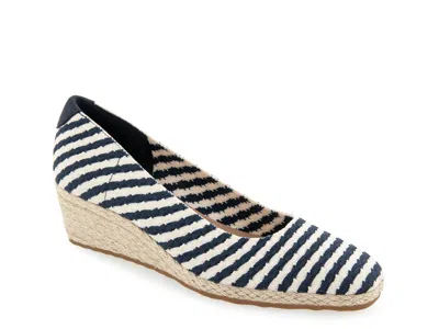 Aerosoles Roma Espadrille Wedge Pump In Blue
