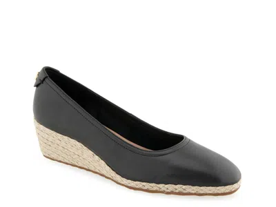 Aerosoles Roma Espadrille Wedge Pump In Black