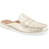 Aerosoles Salome Slip-on Mule In Gold Metallic Pebbled Leather