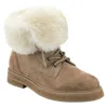 Aerosoles Scoccia Snow Boots Womens Tan Suede Faux Shearling Ankle Gal1112 In Brown