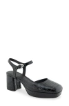 Aerosoles Soir Platform Pump In Black Croco Faux Leather