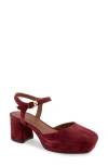 Aerosoles Soir Platform Pump In Burgundy Kid Suede