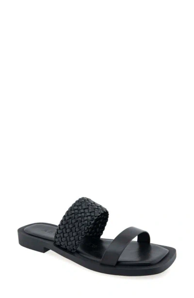 Aerosoles St. Luke's Slide Sandal In Black Leather