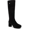 Aerosoles Syndey Knee High Boot In Black Suede