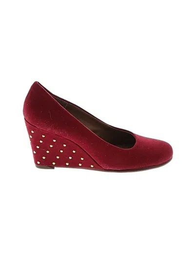 Pre-owned Aerosoles Wedges In Burgundy
