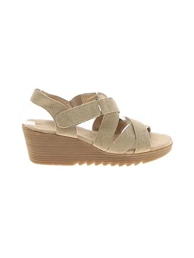 Pre-owned Aerosoles Wedges In Tan