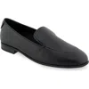 Aerosoles Women's Wells Block Heel Loafers In Black Shiny Smooth Leather