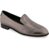 Aerosoles Wells Loafer In Gunmetal Pebbled Leather