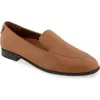 Aerosoles Wells Loafer In Tan Shiny Smooth Leather