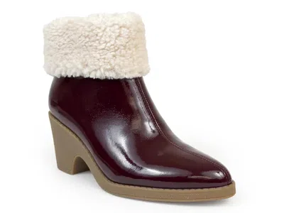 Aerosoles Wide Width Booker Wedge Bootie In Burgundy