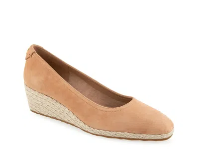 Aerosoles Wide Width Roma Espadrille Wedge Pump In Brown