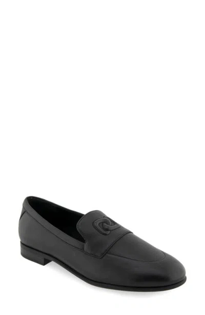 Aerosoles Wiera Loafer In Black Smooth Leather