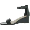 AEROSOLES WILLIS WOMENS FAUX LEATHER CUSHIONED FOOTBED WEDGE SANDALS