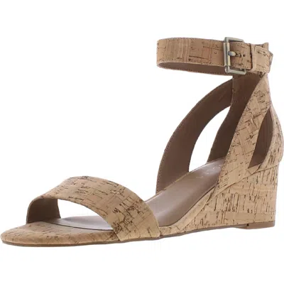 Aerosoles Willowbrook Womens Padded Insole Ankle Strap Wedge Sandals In Multi