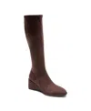 Aerosoles Angela Wedge Boot In Java Faux Suede