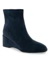 Aerosoles Anouk Block Heel Pump In Navy Faux Suede