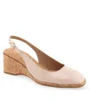 Aerosoles Aria Slingback Wedge Pump In Cipria Patent Polyurethane