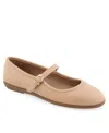 Aerosoles Baylee Mesh Mary Jane Flat In Beige Bisque Faux Leather