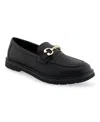 Aerosoles Women's Beckett Loafer Flats In Black Pebbled