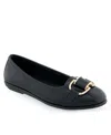 Aerosoles Bentley Womens Slip On Round Toe Ballet Flats In Black Polyurethane