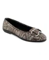Aerosoles Bentley Ballet Flat In Bronze Snake Print Faux Leather - Polyur