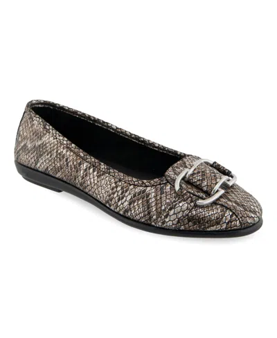 AEROSOLES WOMEN'S BENTLEY BUCKLE FLATS