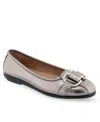 Aerosoles Bentley Ballet Flat In Pewter Polyurethane