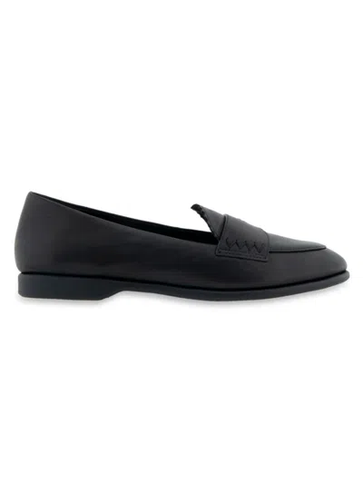 Aerosoles Women's Benvenuto Moc Toe Leather Loafers In Black