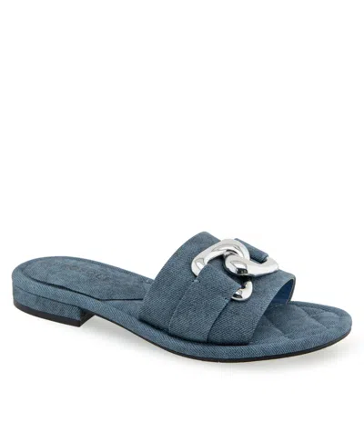 AEROSOLES WOMEN'S BIG CHARM SLIDE OPEN TOE SANDALS