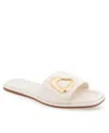 Aerosoles Blaire Buckle Slide Sandal In Eggnog Leather