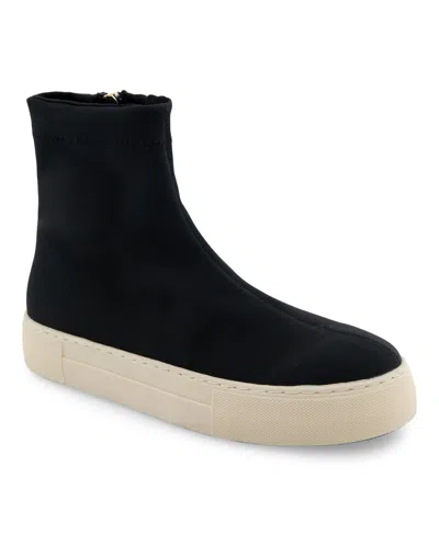 Aerosoles Women's Blaise Platform Booties In Black Gabardine