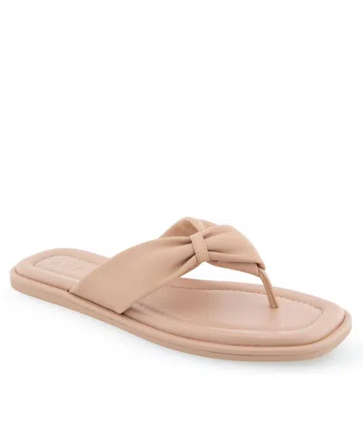 Aerosoles Women's Bond Flip Flop Sandals In Cipria Leather