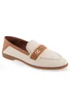 Aerosoles Brik Woven Loafer In Cream Canvas