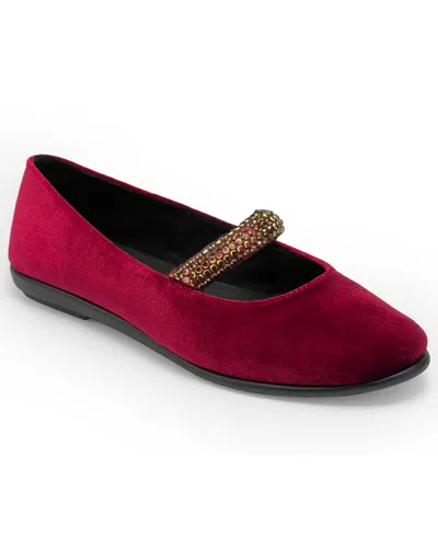 Aerosoles Women's Brisa Round Toe Ballet Flats In Burgundy