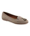 Aerosoles Brooks Flat In Tan Trench Coat Faux Suede