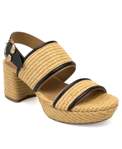 AEROSOLES WOMEN'S CAMERA OPEN TOE PLATFORM SANDALS