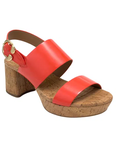 Aerosoles Women's Camera Open Toe Platform Sandals In Orange