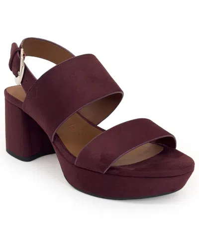 Aerosoles Women's Camilia Pump Heel Sandals In Burgundy